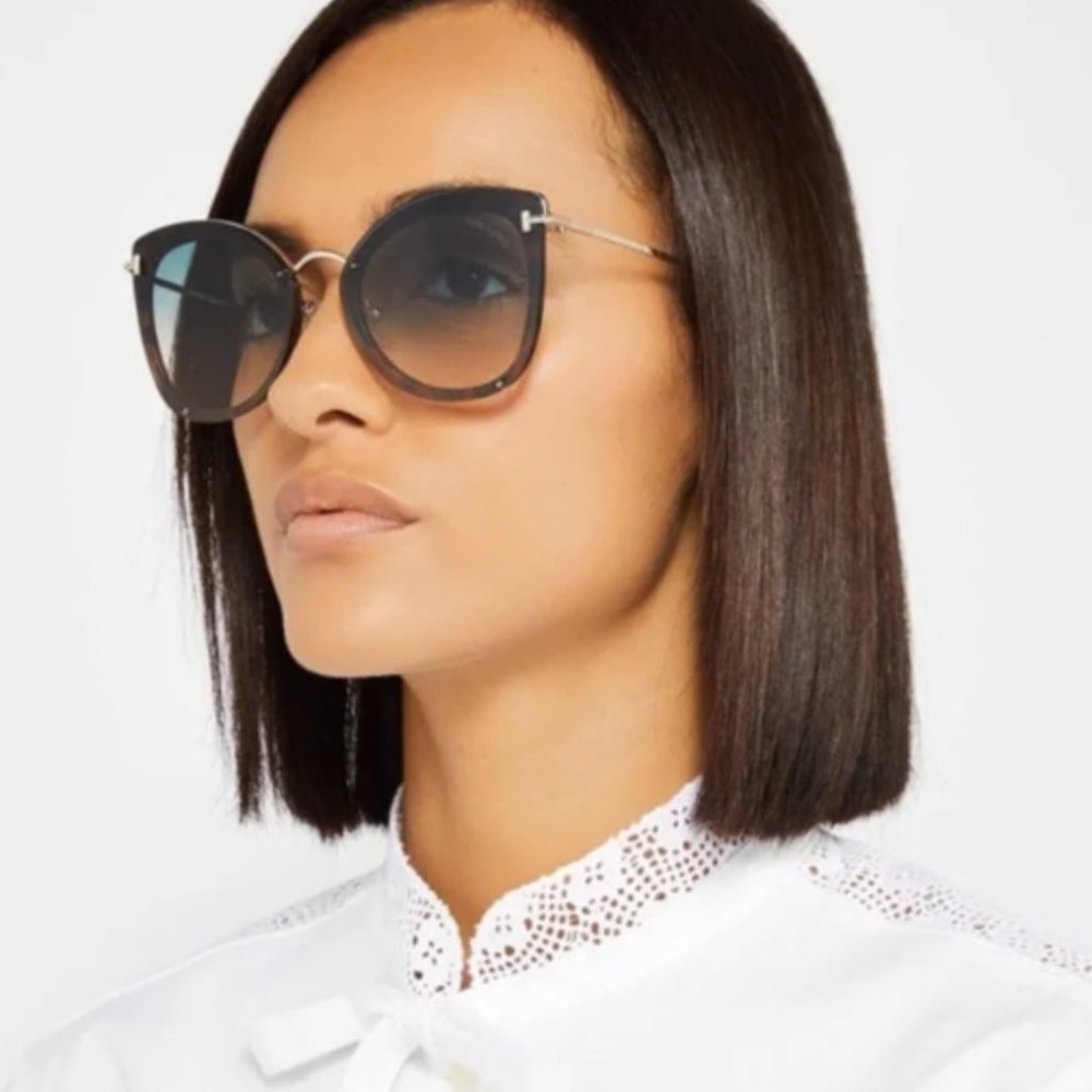 NEW Tom Ford Brown FT 0657 Charlotte Women's Cat Eye Sunglasses 62 mm (4-7)